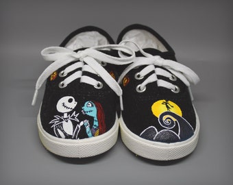 Hand Painted Nightmare Before Christmas Inspired Sneakers (customized)