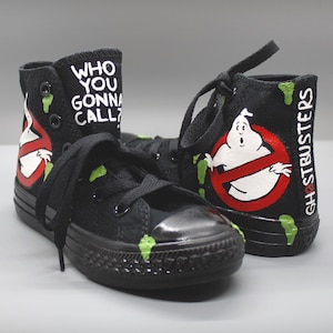Hand Painted Ghostbuster Inspired Converse (customized)