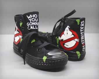 Hand Painted Ghostbuster Inspired Converse (customized)