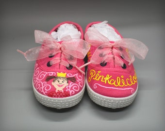 Hand Painted Pinkalicious Inspired Shoes (customized)