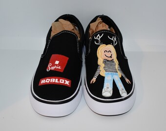 Hand Painted Roblox Inspired Sneakers (customized)