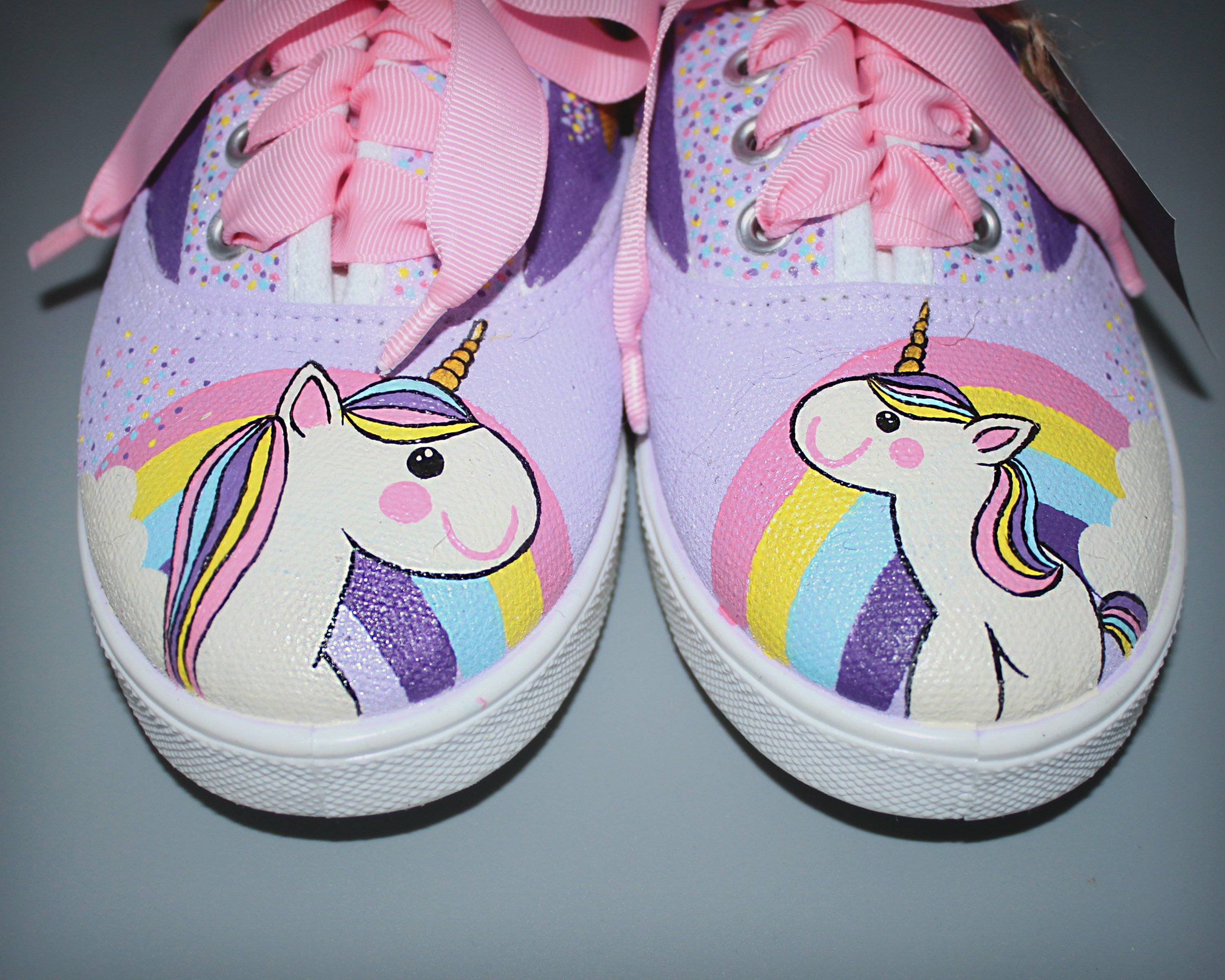 Children's Hand Painted Unicorn Sneakers customized Etsy