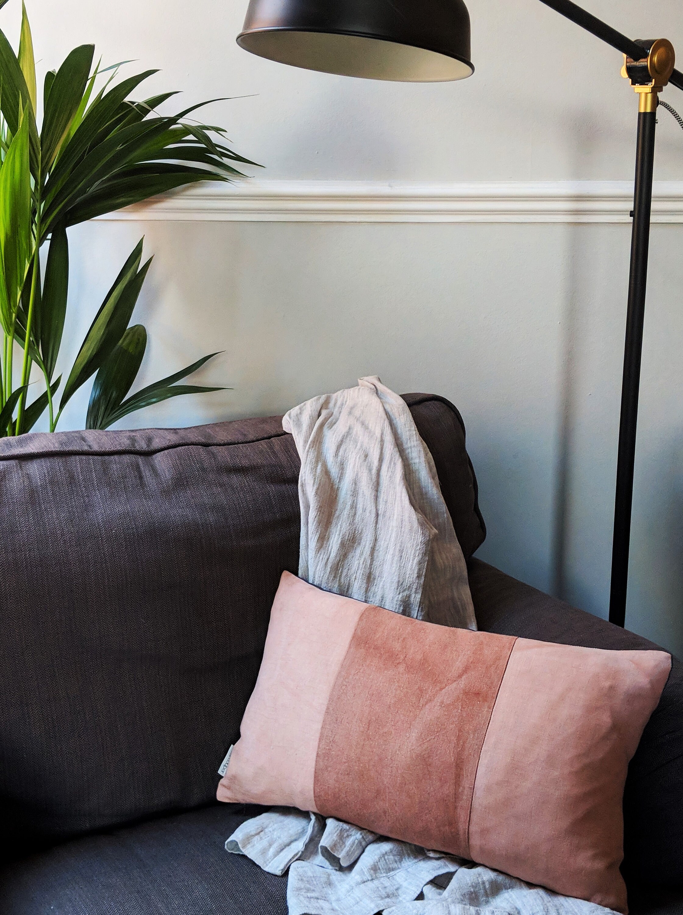 Plant Dyed Irish Linen Cushion Cover Rose