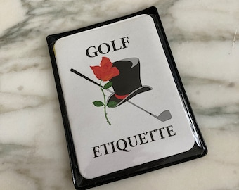 Golf Etiquette,Golf collectable,golf gift,gift for new golfer,fun golf gift,Practical golf rules,Beginner golfer,golf protocol,Golf Gag gift