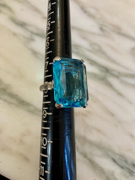 Large Square ring,Statement ring,Chunky,Silver,cr… - image 5