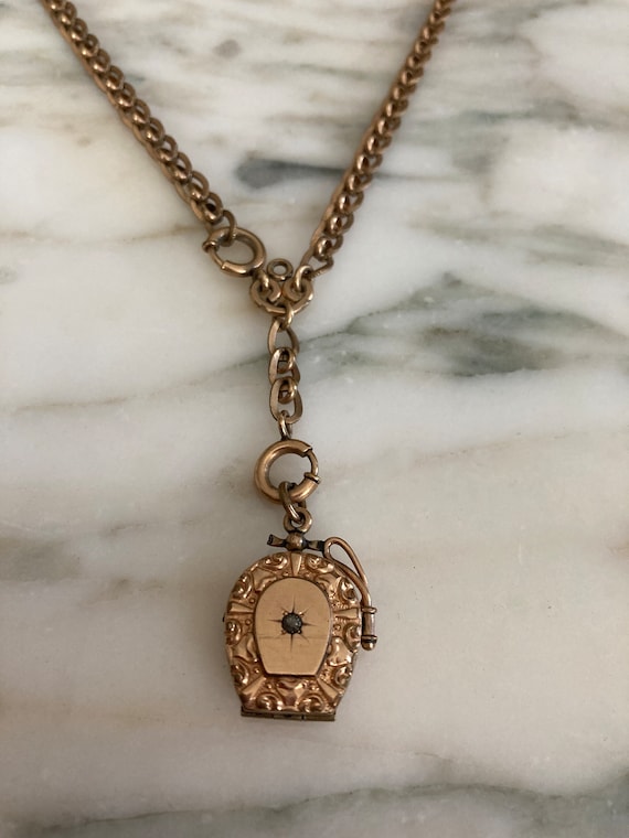 Watch fob Choker, Victorian Locket Fob, Watch chai