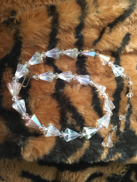 Crystal Choker, AB Crystal necklace, Single Strand