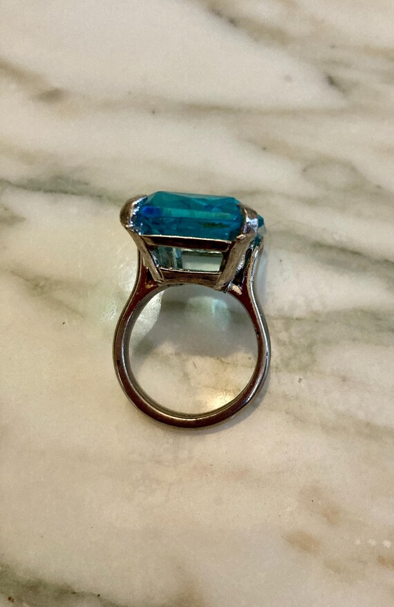 Large Square ring,Statement ring,Chunky,Silver,cr… - image 4