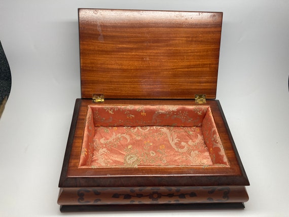 Antique Inlaid box, Wood Jewelry box, marquetry, … - image 7