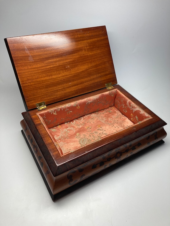 Antique Inlaid box, Wood Jewelry box, marquetry, … - image 10