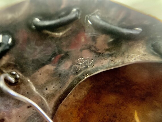 Jõli Earrings, Sterling copper, Large Disc Earrings, Hand crafted earring, Contemporary Earrings, Bo ho Hippie, Designer, Hand made View 4