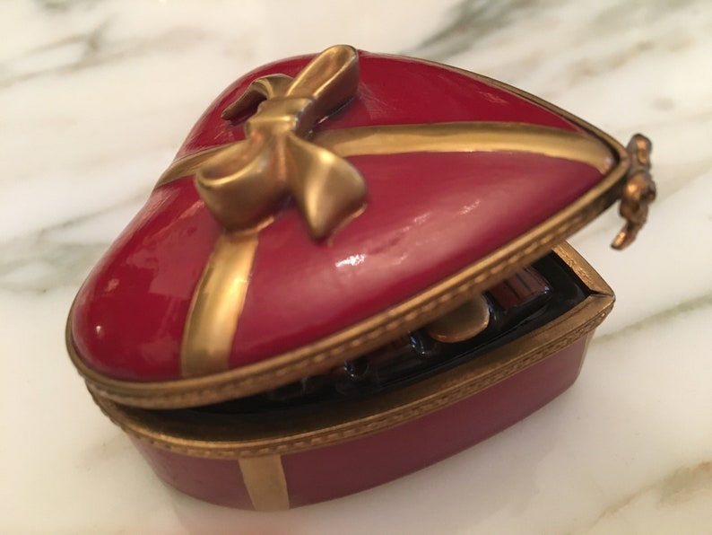 Limoges Chocolates Limoge Heart Box Signed Rochard Etsy