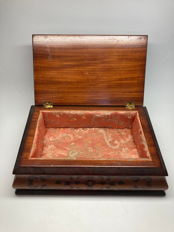 Antique Inlaid box, Wood Jewelry box, marquetry, … - image 8