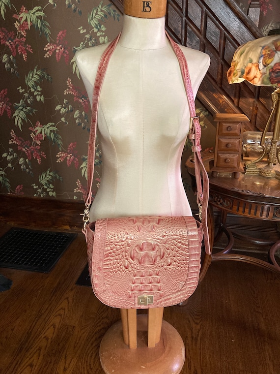 Brahmin Cross Body Bag with Gold Trim