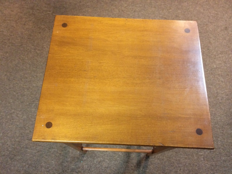 Midcentury Table Accent Piece Plant Stand Accent Table Heirloom Table Small Modern End Table Mission Style Maple Side Table
