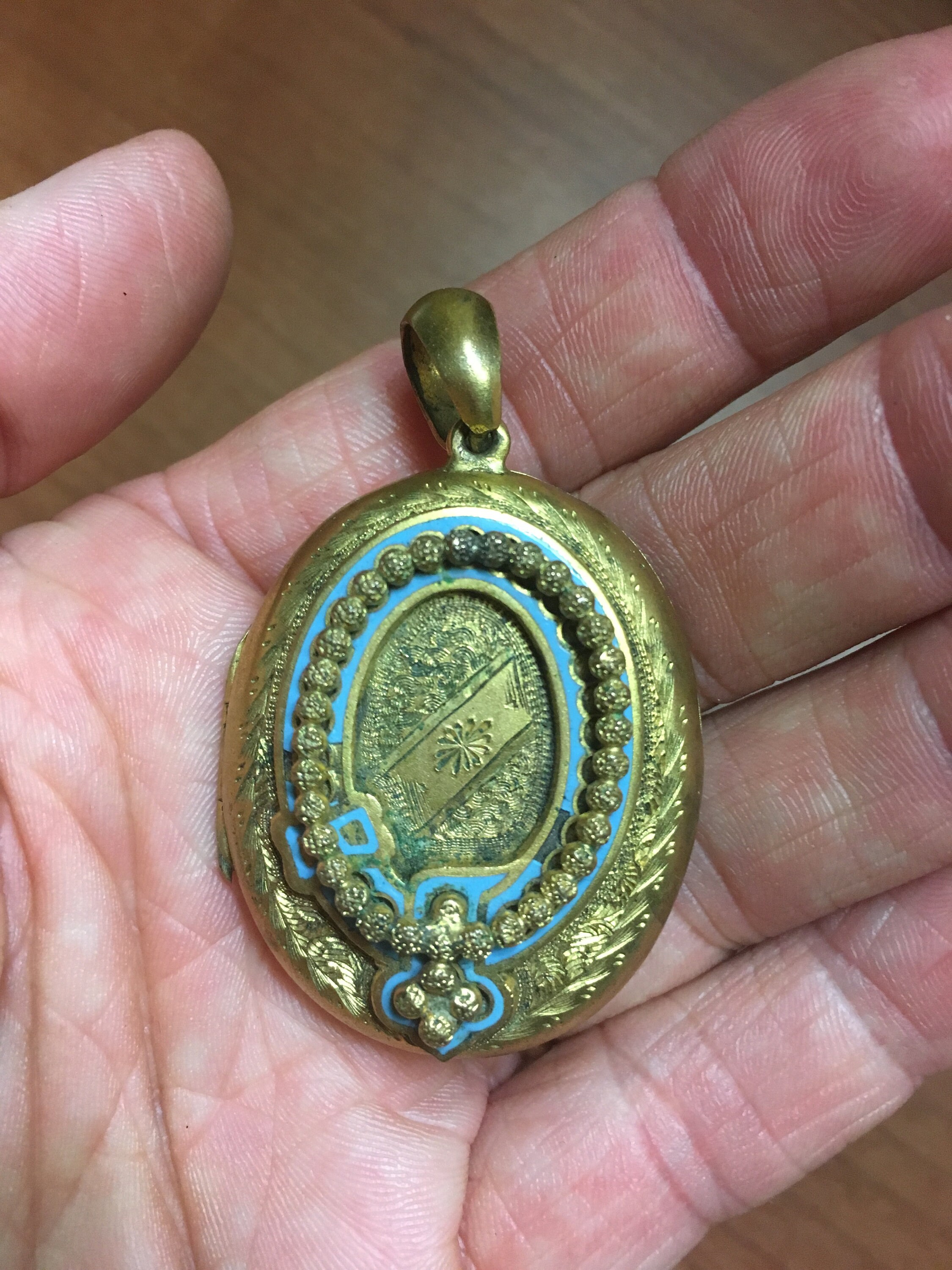 Victorian locket antique Locket Etched locket Gold Filled Etsy