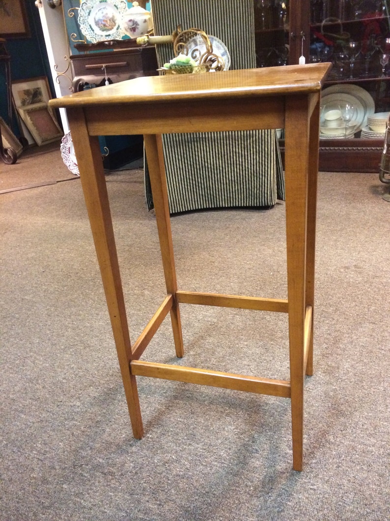 Midcentury Table Accent Piece Plant Stand Accent Table Heirloom Table Small Modern End Table Mission Style Maple Side Table