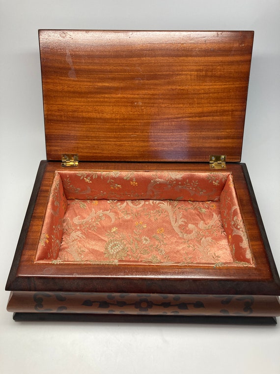 Antique Inlaid box, Wood Jewelry box, marquetry, … - image 6