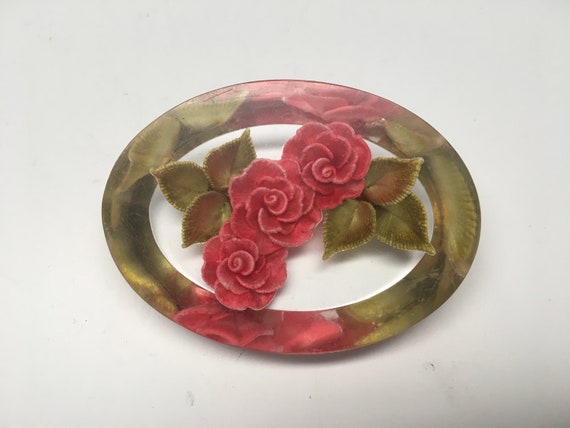 Lucite brooch best sale