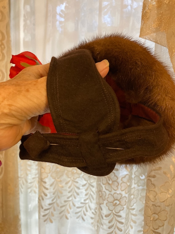 Antique Mink Hat, Vintage Fur Hat, Tailored Women… - image 6