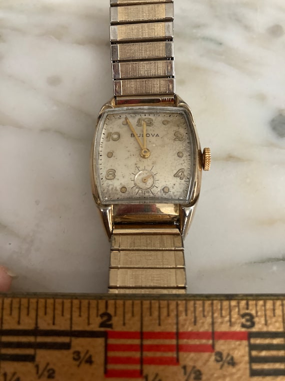 Bulova tank top watch vintage