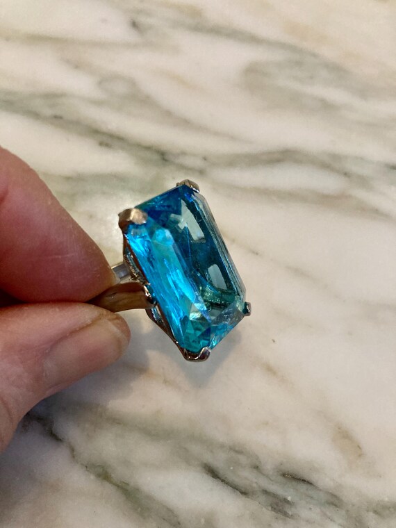 Large Square ring,Statement ring,Chunky,Silver,cr… - image 8