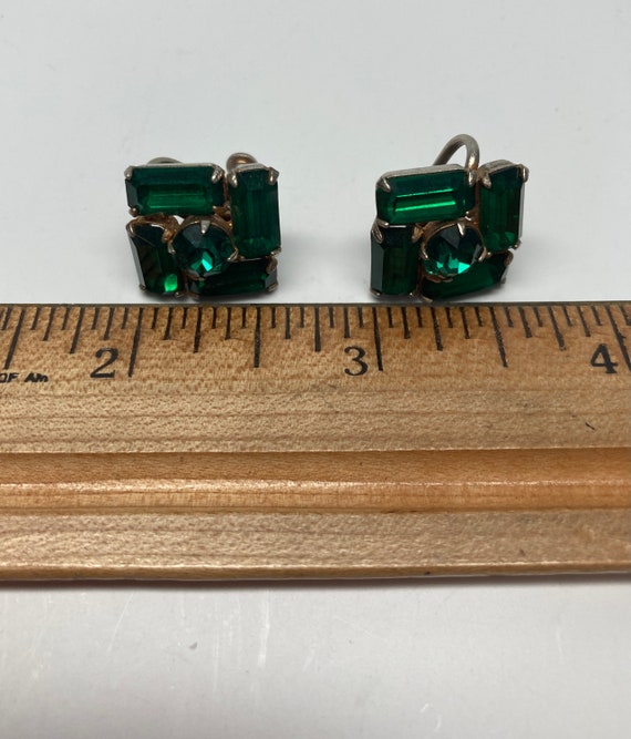 Rhinestone Earrings, Emerald Earrings, Prong set … - image 10
