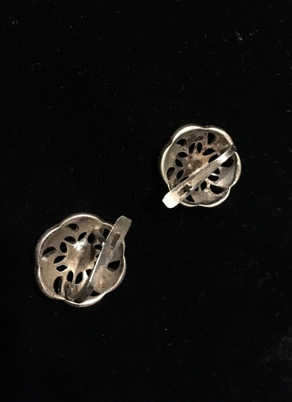 Leaver back marcasite, Deco Marcasite Pierced Ear… - image 6