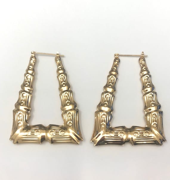 Bamboo earrings triangle cheap