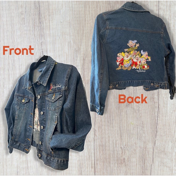 Vintage Seven Dwarfs Denim Jacket, Disney Jean Jacket… Gem