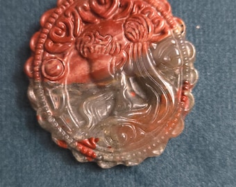 Sailor Moon Carving Pendant - Dragon's Blood Stone