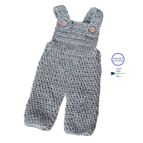 CROCHET PATTERN/Blueberry Mint Long Overalls Pattern/PDF Pattern