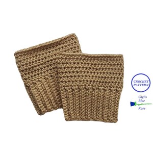 PATRÓN DE GANCHILLO/Patrón de puño de bota cálida de invierno/Solo patrón PDF