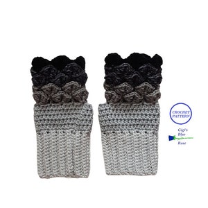 CROCHET PATTERN/Dancing Dragon Scale Fingerless Gloves Pattern/PDF Pattern Only