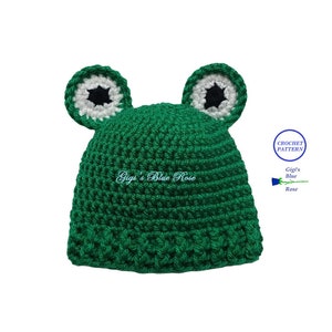 CROCHET PATTERN/Baby Frog Beanie Pattern/PDF Pattern