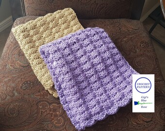 CROCHET PATTERN/Baby Lacy Shell Blanket Pattern/Mini Blanket Pattern/Receiving Blanket Pattern/Crib Blanket Pattern/PDF Pattern