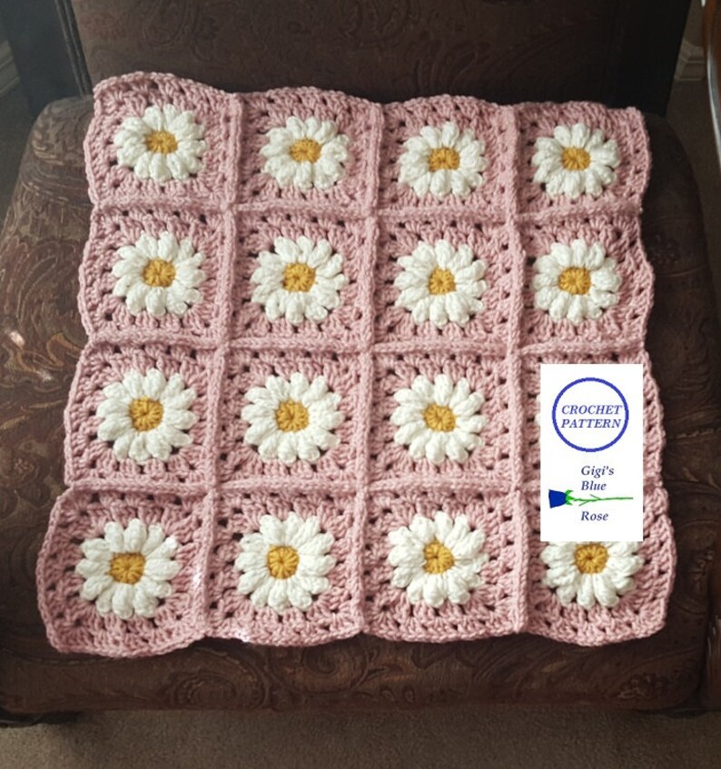 CROCHET Pattern/crochet Daisy Blanket Pattern/pdf Pattern Etsy