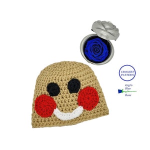 CROCHET PATTERN/Baby Gingerbread Man Beanie Pattern/PDF Pattern
