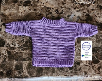 CROCHET PATTERN/The Sweet Pea Pullover Sweater Pattern/PDF Pattern
