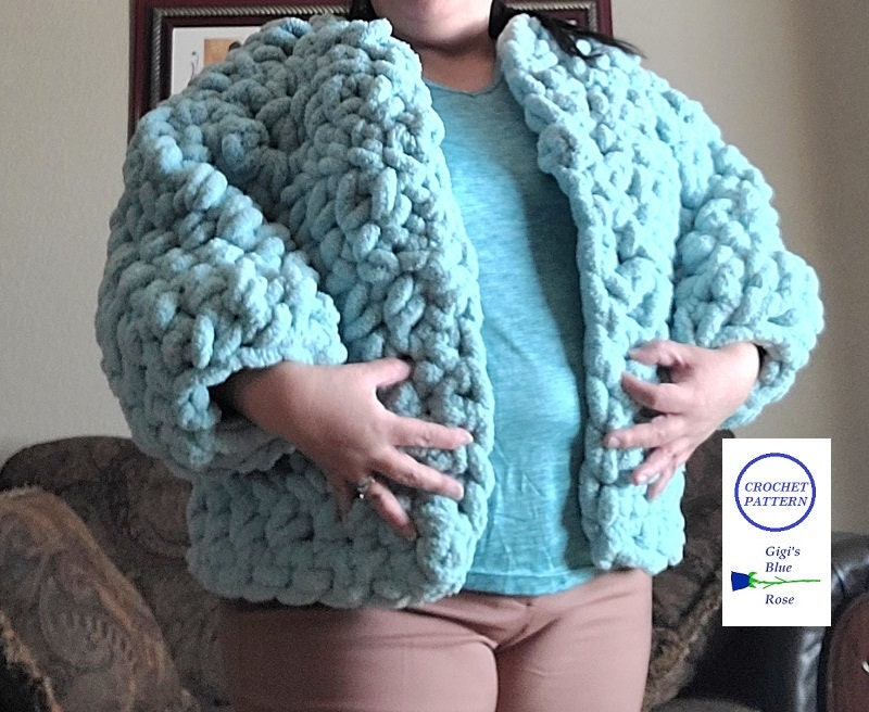 CROCHET Pattern/que Lindo Jumbo Sweater Pattern/pdf Pattern 