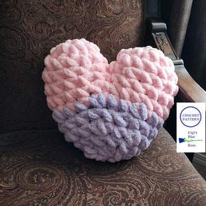 CROCHET PATTERN/Valentine&#39;s Day Heart Pillow Pattern/PDF Pattern