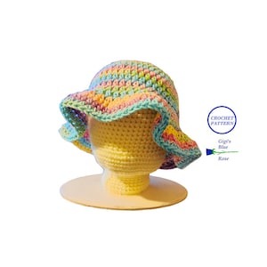 CROCHET PATTERN/Miss Pearl Sun Hat Pattern/PDF Pattern
