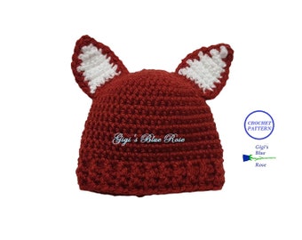 CROCHET PATTERN/Baby Fox Beanie Pattern/PDF Pattern