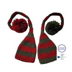 CROCHET PATTERN/Newborn Antique Long Tale Elf Hat Pattern/PDF File Only