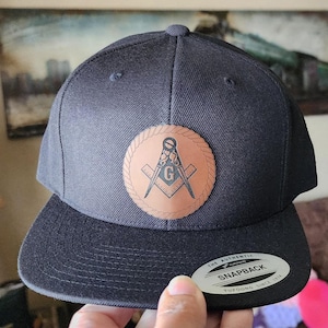Masonic Leather Patch Hat/Father's Day Gift