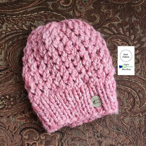 KNITTING PATTERN/Cane Knit Beanie Pattern/PDF Pattern Only