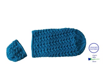 CROCHET PATTERN/Newborn Take Me In Your Arms Hat and Cocoon Pattern/PDF Pattern Only