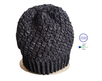 CROCHET PATTERN/Bobble Messy Bun Hat Pattern/PDF Pattern Only