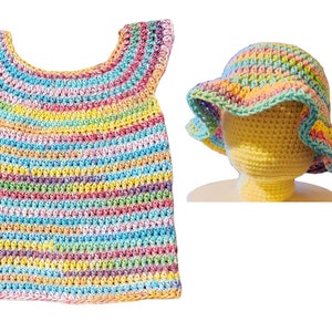 CROCHET PATTERN/The Isabel Dress Pattern/Miss Pearl Sun Hat Pattern/PDF Pattern