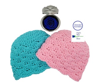 CROCHET PATTERN/Sea Shell Beanie Pattern/PDF Pattern